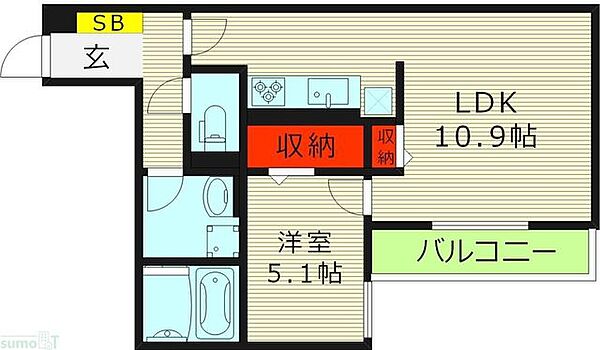 スペチアーレ放出東 ｜大阪府大阪市鶴見区放出東１丁目(賃貸アパート1LDK・3階・42.28㎡)の写真 その2