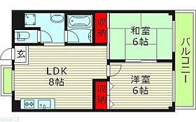 大阪府東大阪市川俣３丁目（賃貸マンション2LDK・5階・47.00㎡） その2