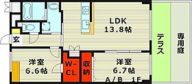 大阪府大阪市旭区千林２丁目（賃貸マンション2LDK・1階・60.39㎡） その2