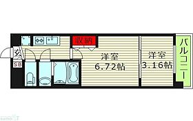 スプランディッド荒本駅前DUE  ｜ 大阪府東大阪市横枕西（賃貸マンション1DK・14階・27.61㎡） その2