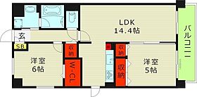 大阪府大阪市都島区東野田町５丁目（賃貸マンション2LDK・6階・60.18㎡） その2