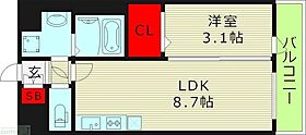 大阪府大阪市東成区大今里４丁目（賃貸マンション1LDK・6階・31.28㎡） その2