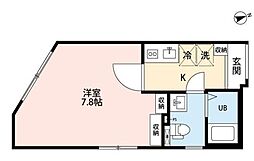 JR京浜東北・根岸線 東神奈川駅 徒歩4分の賃貸マンション 4階1Kの間取り