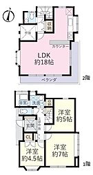所沢市上安松 3LDKの間取り