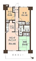 ソフィア大宮日進 2SLDKの間取図画像
