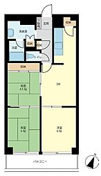 ドルミ春日部 3DKの間取図画像