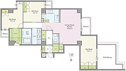 サンハイム三番町 3LDKの間取図画像