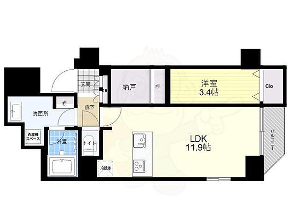 東京都墨田区東向島４丁目(賃貸マンション1LDK・3階・42.56㎡)の写真 その2