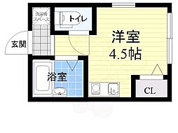 ＦＥＲＩＯ八広 3階ワンルームの間取り