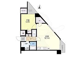 アイルプレミアム押上ノルド 5階1LDKの間取り