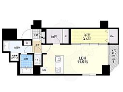 アイルプレミアム押上ノルド 1LDKの間取図画像