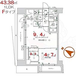 K-COURT押上 5階1SLDKの間取り