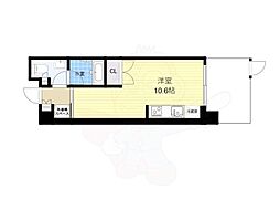 プライムメゾン浅草イースト 1階ワンルームの間取り