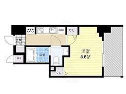 La Douceur四ツ木East 7階1Kの間取り