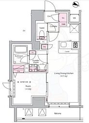 SYFORME NEXT MUKOJIMA 6階1LDKの間取り