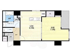 ベルシード東向島 1LDKの間取図画像