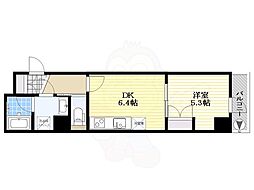 PASEO本所吾妻橋 1DKの間取図画像