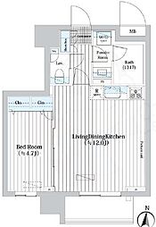 L・BASE押上North 1LDKの間取図画像