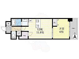 グラントレゾール駒形 1LDKの間取図画像