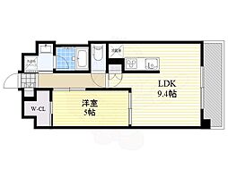 プレール・ドゥーク本所吾妻橋3 1LDKの間取図画像