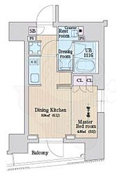 ラクレイス曳舟 1DKの間取図画像