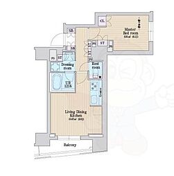 ラクレイス曳舟 1LDKの間取図画像