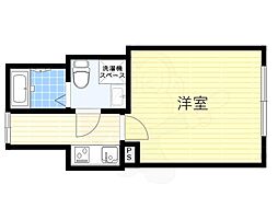 プルミエール よつ木 1Kの間取図画像
