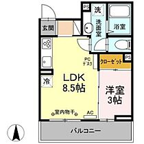 カルデア 202 ｜ 群馬県高崎市北通町（賃貸アパート1LDK・2階・30.00㎡） その2