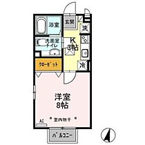 グローリア B206 ｜ 群馬県高崎市和田多中町（賃貸アパート1K・2階・26.71㎡） その2