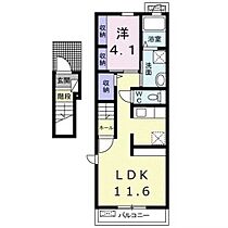 ブルローネ 203 ｜ 群馬県高崎市貝沢町（賃貸アパート1LDK・2階・40.09㎡） その2