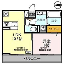 Ｄ－ＲＯＯＭ並榎町 202 ｜ 群馬県高崎市並榎町（賃貸アパート1LDK・2階・40.04㎡） その2