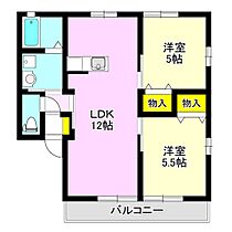 コスモハイムII A202 ｜ 群馬県高崎市箕郷町上芝（賃貸アパート2LDK・2階・49.85㎡） その2