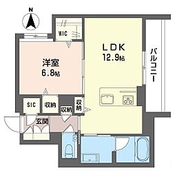 アーバンＴ 1階1LDKの間取り