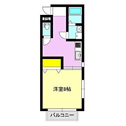 和雅家壱番館 1階1Kの間取り