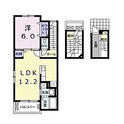 ラベレッツア 1LDKの間取図画像