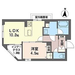 ベルフォーレ II 1LDKの間取図画像
