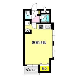 クオリティハイツ3 1Kの間取図画像