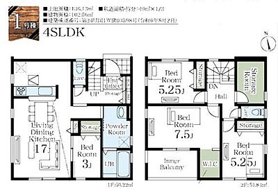 間取り：1号棟