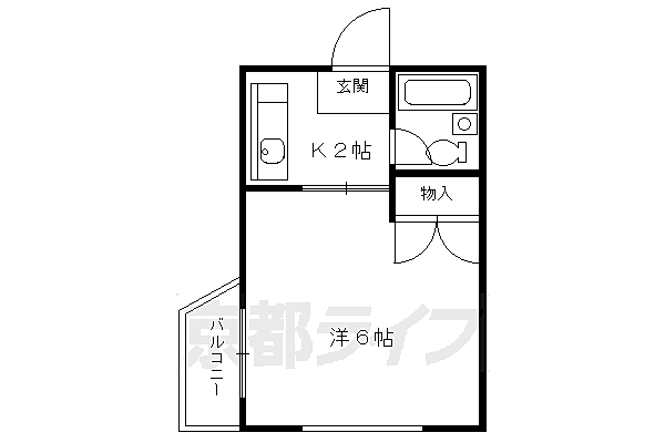 シティーハウスＳＡＫＡ　ＰＡＲＴII 407｜京都府京都市中京区達磨町(賃貸マンション1K・4階・17.00㎡)の写真 その2