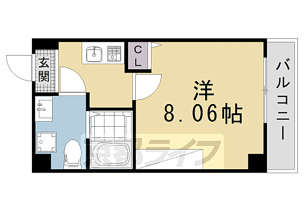 フラッティ千本寺之内北 303｜京都府京都市上京区閻魔前町(賃貸マンション1K・3階・24.90㎡)の写真 その2