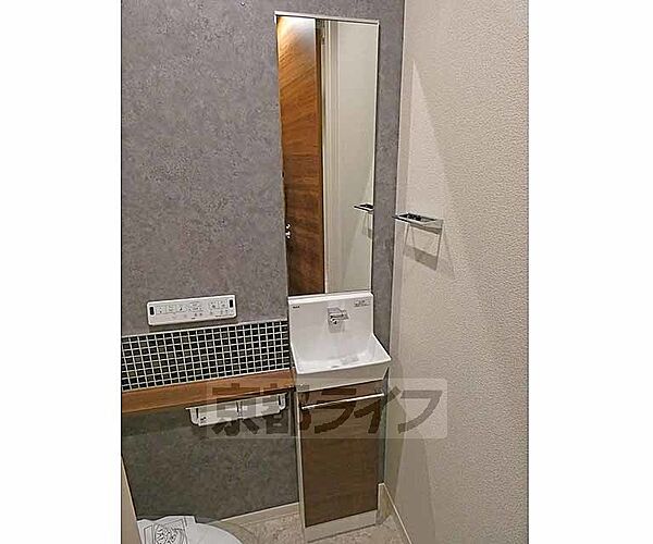 画像29:大きな鏡付きの手洗い場です。
