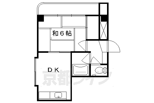 メゾンボンジュール 301｜京都府京都市左京区東丸太町(賃貸マンション1DK・3階・26.91㎡)の写真 その2