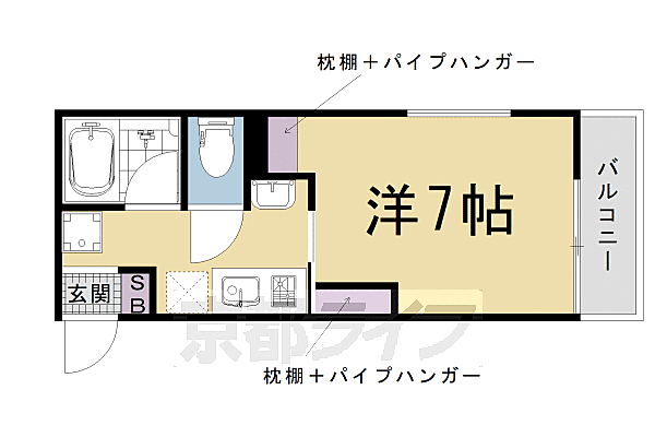 ネクストライフ太秦天神川 302｜京都府京都市右京区太秦森ケ前町(賃貸アパート1K・3階・24.81㎡)の写真 その2