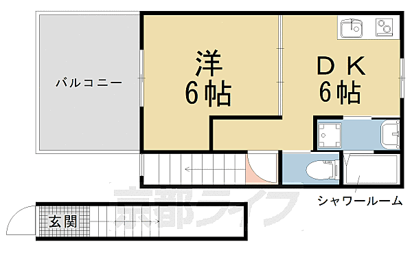 東今小路町貸家 2F｜京都府京都市上京区東今小路町(賃貸テラスハウス1DK・--・28.50㎡)の写真 その1