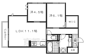 グレイス嵯峨 103 ｜ 京都府京都市右京区嵯峨石ケ坪町（賃貸アパート2LDK・1階・53.50㎡） その2