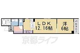 京都府京都市下京区芦刈山町（賃貸マンション1LDK・4階・42.43㎡） その2