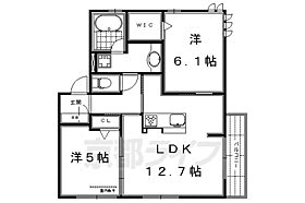 ルーチェ西洞院 101 ｜ 京都府京都市中京区田中町（賃貸アパート2LDK・1階・55.54㎡） その2