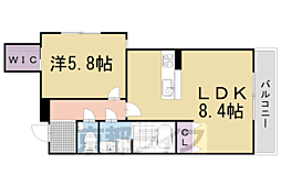 ＨＳビルヂィング 2階1LDKの間取り