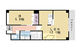 ルル・フルーレ 1階1LDKの間取り