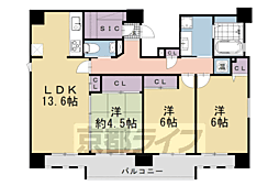 ilRosso堀川六角 3LDKの間取図画像